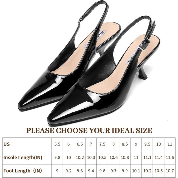 Women Closed Pointed Toe Kitten Pumps Fashion Low Heel Wedding - Picture 7 of 7